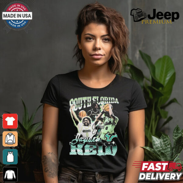 Jayden Reid #0 South Florida Bulls Graphic Signature t shirt