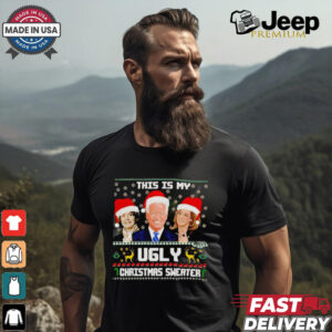 Joe Biden Nancy Pelosi Kamala Harris this is my ugly Christmas shirt