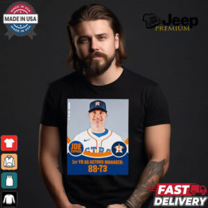 Joe Espada 1st YR AS Astros Manager 88 73 Poster t shirt