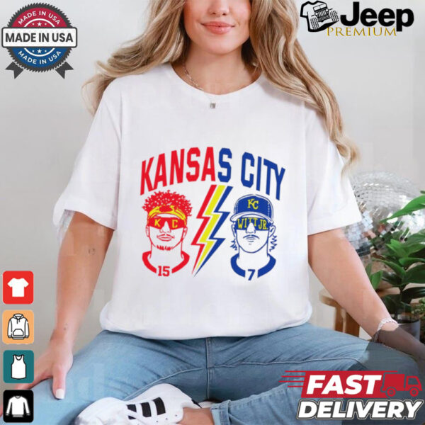 Kansas City Royals and Kansan City Chiefs football Patrick Mahomes vs Witt Jr. shirt