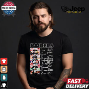 Las Vegas Raiders team players names and signatures shirt