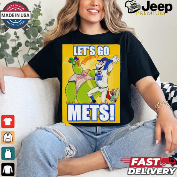 Let’s go Mets New York Mets Grimace beats Phanatic Philadelphia Philly MLB shirt