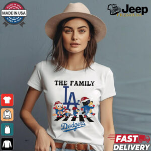 Los Angeles Dodgers Family Bluey Christmas Abbey Road shirt