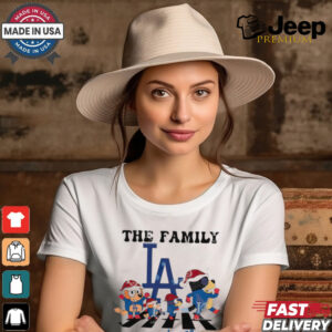 Los Angeles Dodgers Family Bluey Christmas Abbey Road shirt