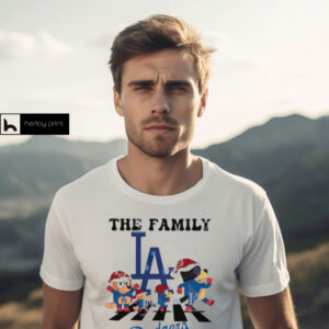 Los Angeles Dodgers Family Bluey Christmas Abbey Road shirt