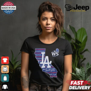 Los Angeles Dodgers Majestic Threads Women's 2024 World Series Champions Off Shoulder Shirt