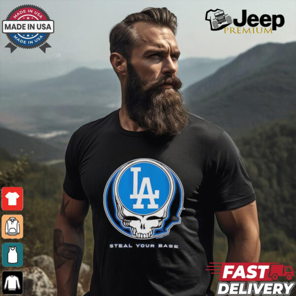 Los Angeles Dodgers Steal Your Base Grateful Dead Logo Shirt