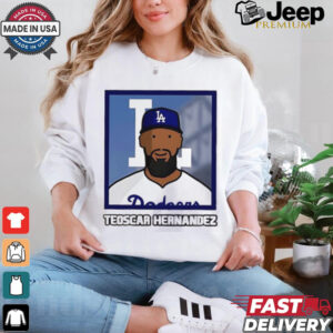 Los Angeles Dodgers Teoscar Hernandez cartoon card photo shirt