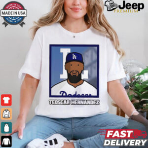 Los Angeles Dodgers Teoscar Hernandez cartoon card photo shirt