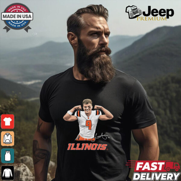 Luke Altmyer Illinois Fighting Illini Flex Signature t shirt