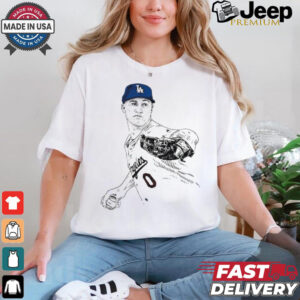 MLB Jack Flaherty Los Angeles Dodgers 2024 Painting t shirt