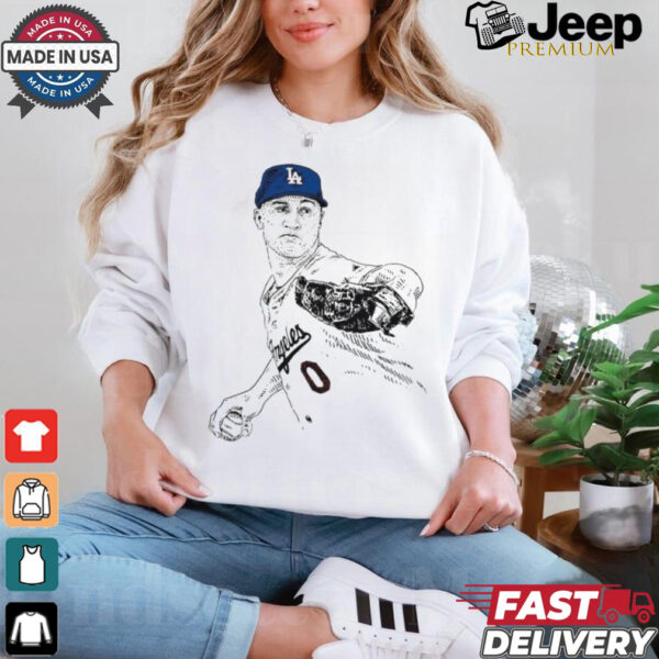 MLB Jack Flaherty Los Angeles Dodgers 2024 Painting t shirt