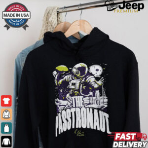 Majestic Threads Joshua Dobbs Black Minnesota Vikings The Passtronaut T Shirt