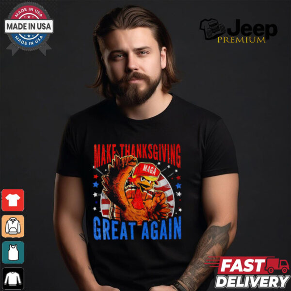 Make Thanksgiving Great Again Funny Trump Turkey Red Hat shirt