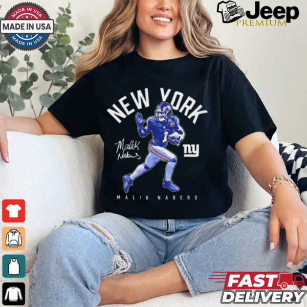 Malik Nabers New York Giants Stiff Arm Signature t shirt