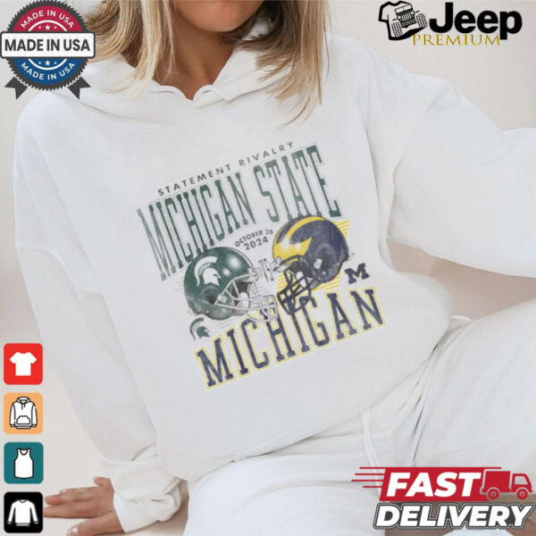 Michigan Wolverines vs. Michigan State Spartans Football 2024 Statement Rivalry Matchup Set Shirt