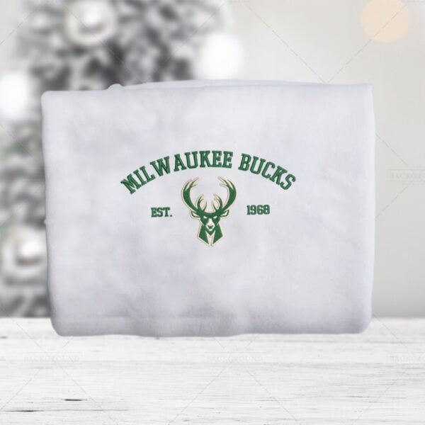 Milwaukee Bucks Est 1968 Embroidered Unisex Shirt Bucks Nba