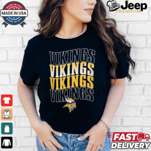 Minnesota Vikings Four Team Name Logo Fleece Shirt