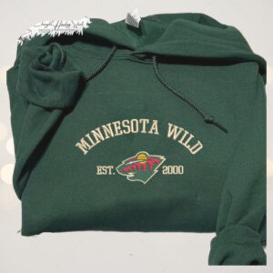 Minnesota Wild Embroidered Sweatshirt Nhl Embroidered Sweater Embroidered Nhl