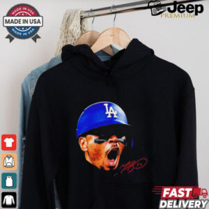 Mookie Betts Los Angeles Dodgers big head signature shirt