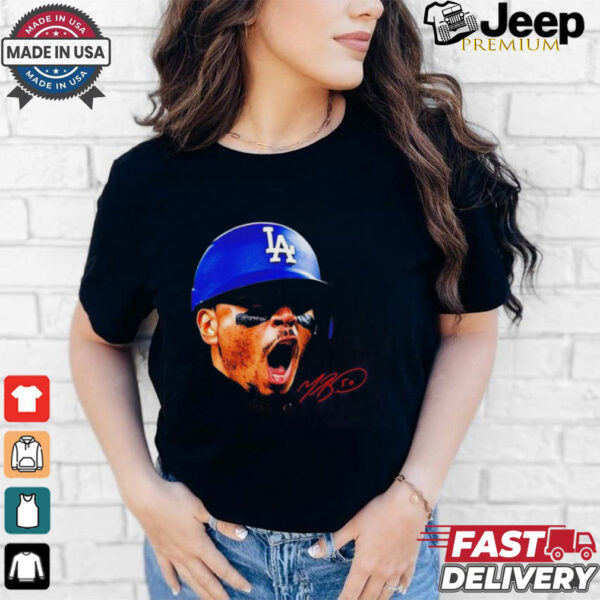 Mookie Betts Los Angeles Dodgers big head signature shirt