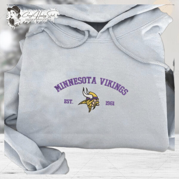 NFL Minnesota Vikings V431 Embroidered Sweatshirt Hoodie shirt