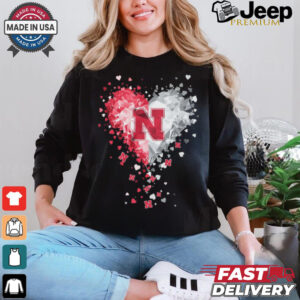 Nebraska Cornhuskers Crystal Heart Shirt