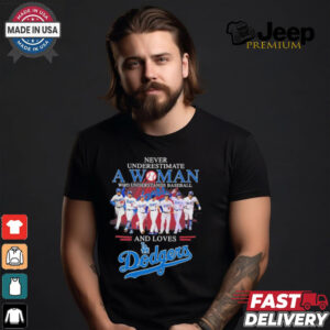 Never Underestimate A Woman Who Understands Baseball And Loves Los Angeles Dodgers NLCS Shirt