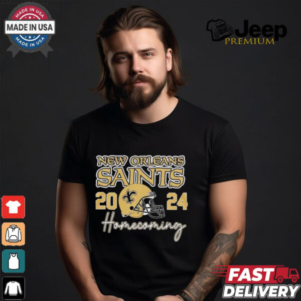 New Orleans Saints Football Homecoming 2024 helmet shirt