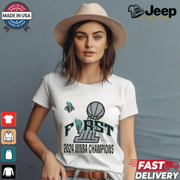 New York Liberty Stadium Essentials Unisex First Time WNBA Finals Champions Shirt