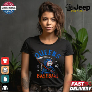 New York Mets Mr. Met Grim Reaper Queens Baseball 1962 Tee shirt