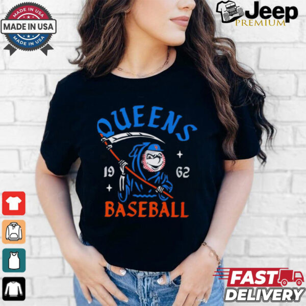 New York Mets Mr. Met Reaper Queens baseball 1962 shirt