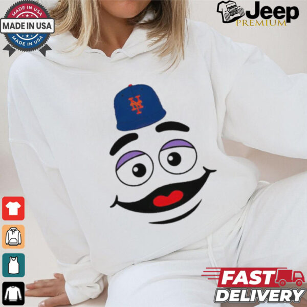 New York Mets grimace face smile victory gameday shirt