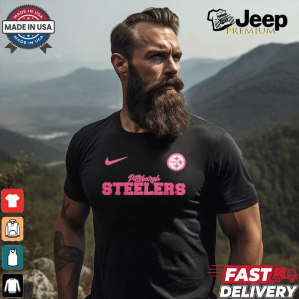 Nike Pittsburgh Steelers Football Pink Out Tackle Breast Cancer Shirt