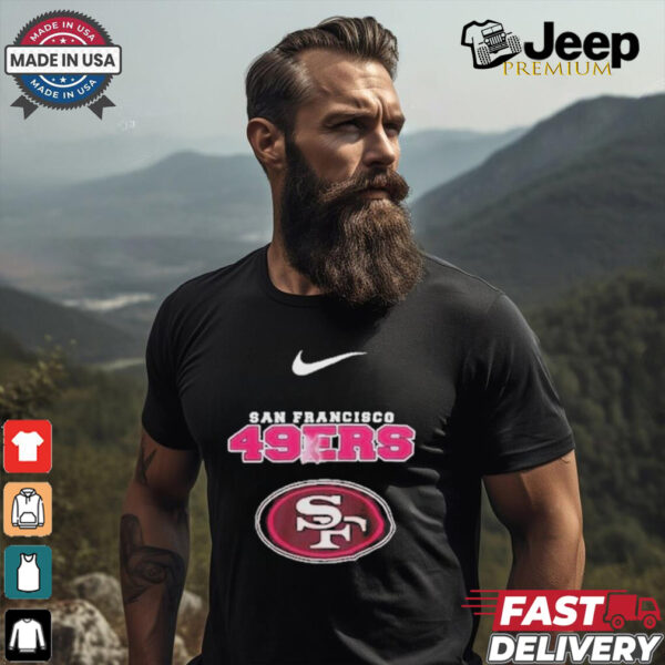 Nike San Francisco 49ers Football Pink Out Tackle Breast Cancer Shirt