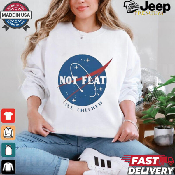 Not Flat We Checked Logo T shirt