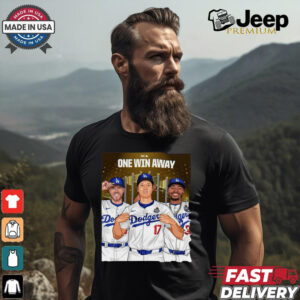 ONE WIN AWAY LA Dodgers 2024 World Series shirt