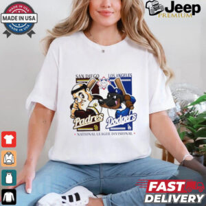 Official American League Divisional San Diego Padres vs Los Angeles Dodgers mascot shirt