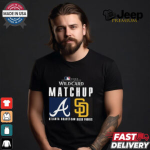 Official Atlanta Braves vs. San Diego Padres 2024 MLB NL Wild Card Matchup T Shirt