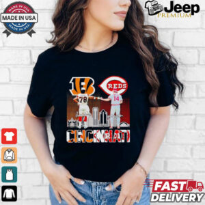 Official Cincinnati Bengals Anthony Munoz and Reds Rosa skyline shirt