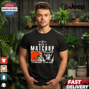 Official Cleveland Browns vs las vegas raiders 2024 NFL Week 4 Matchup T Shirt