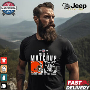 Official Cleveland Browns vs las vegas raiders 2024 NFL Week 4 Matchup T Shirt