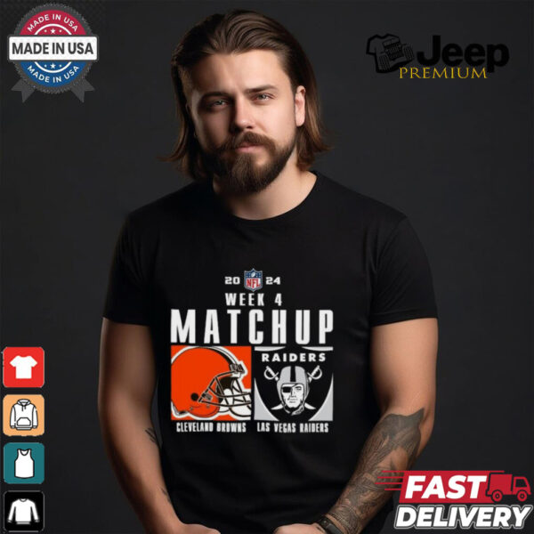 Official Cleveland Browns vs las vegas raiders 2024 NFL Week 4 Matchup T Shirt