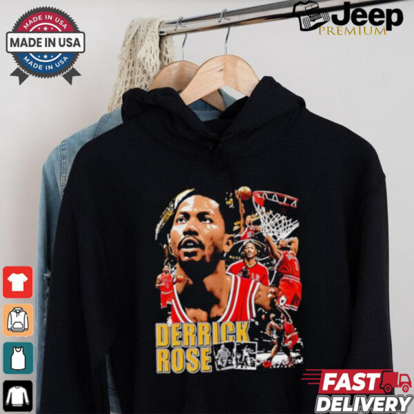 Official Derrick Rose Chicago Bulls basketball graphic shirt