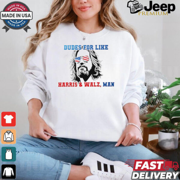 Official Dudes for like Harris Walz man paint shirt