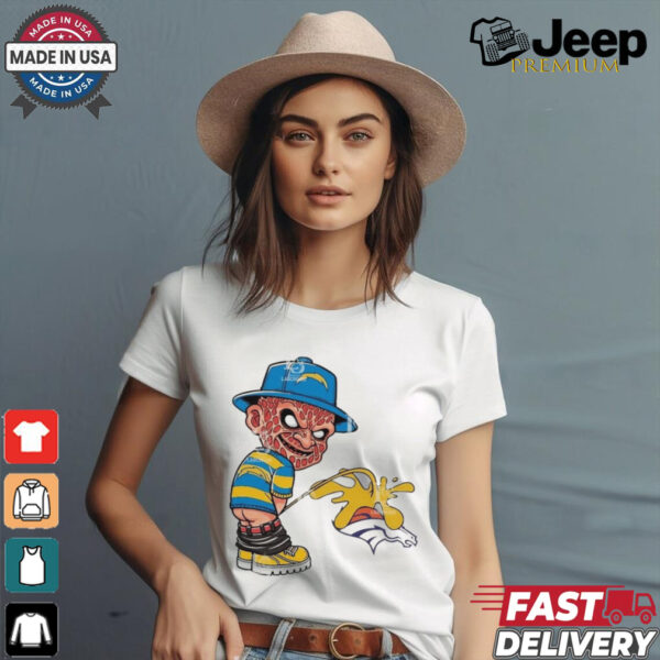 Official Freddy Krueger Los Angeles Chargers Piss On Denver Broncos Halloween 2024 NFL Shirt