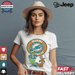 Official Grinch And Max Miami Dolphins Merry Christmas 2024 Shirt