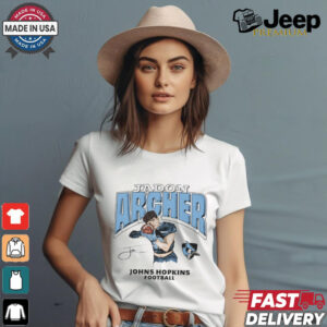 Official Jadon Archer Johns Hopkins Football Cartoon Signature t shirt