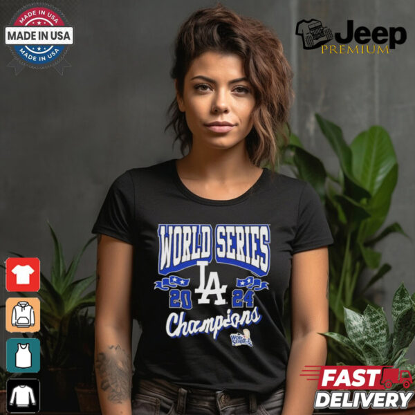 Official Los Angeles Dodgers 2024 World Series Champions Arch Logo Shirt