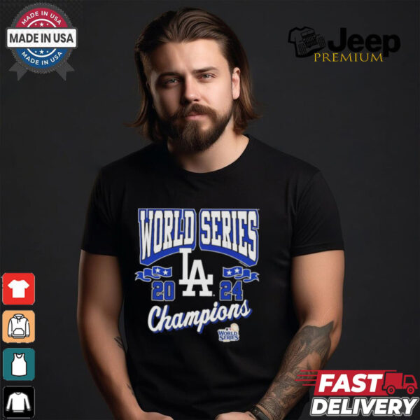 Official Los Angeles Dodgers 2024 World Series Champions Arch Logo Shirt